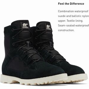 Sorel Men's Black and White Waterproof Boots